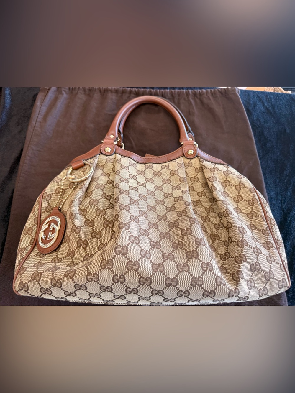 Gucci Large Sukey GG Canvas Tote